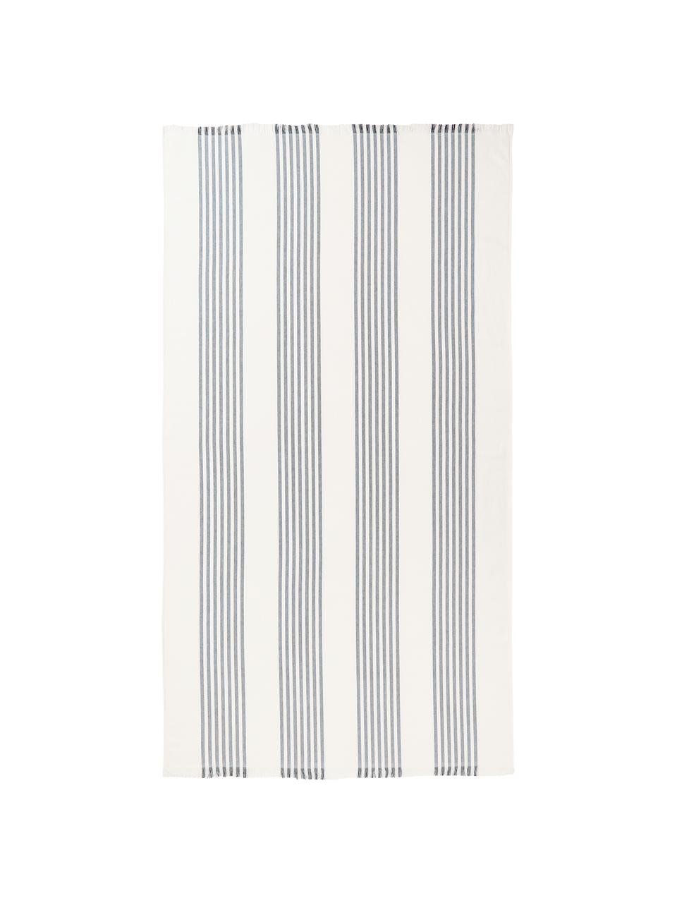 Ręcznik plażowy z frędzlami Aren, Niebieski, S 100 x D 180 cm