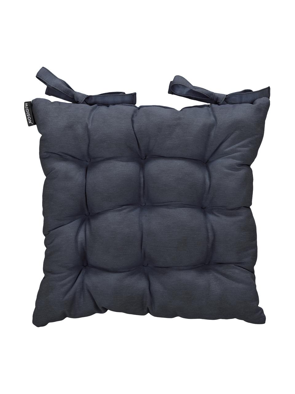 Coussin de chaise anthracite Panama, Anthracite, larg. 45 x long. 45 cm