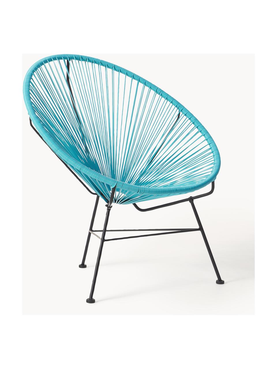 Sillón de plástico Bahia, Asiento: plástico, Estructura: metal con pintura en polv, Turquesa, An 81 x F 73 cm