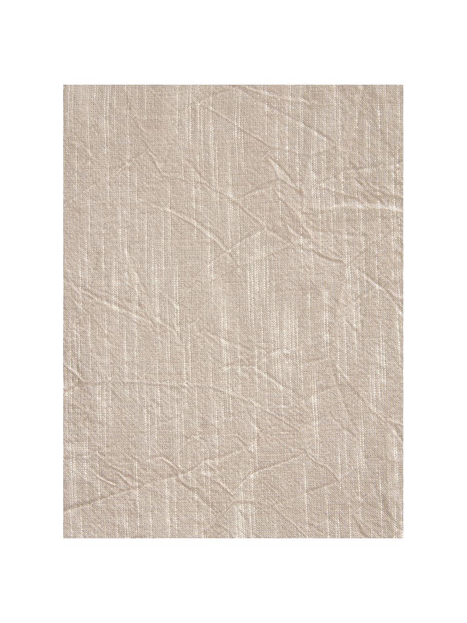 Baumwoll-Tischdecke Ivory mit Fransen, 100 % Baumwolle, Beige, Für 6 - 10 Personen (B 145 x L 250 cm)