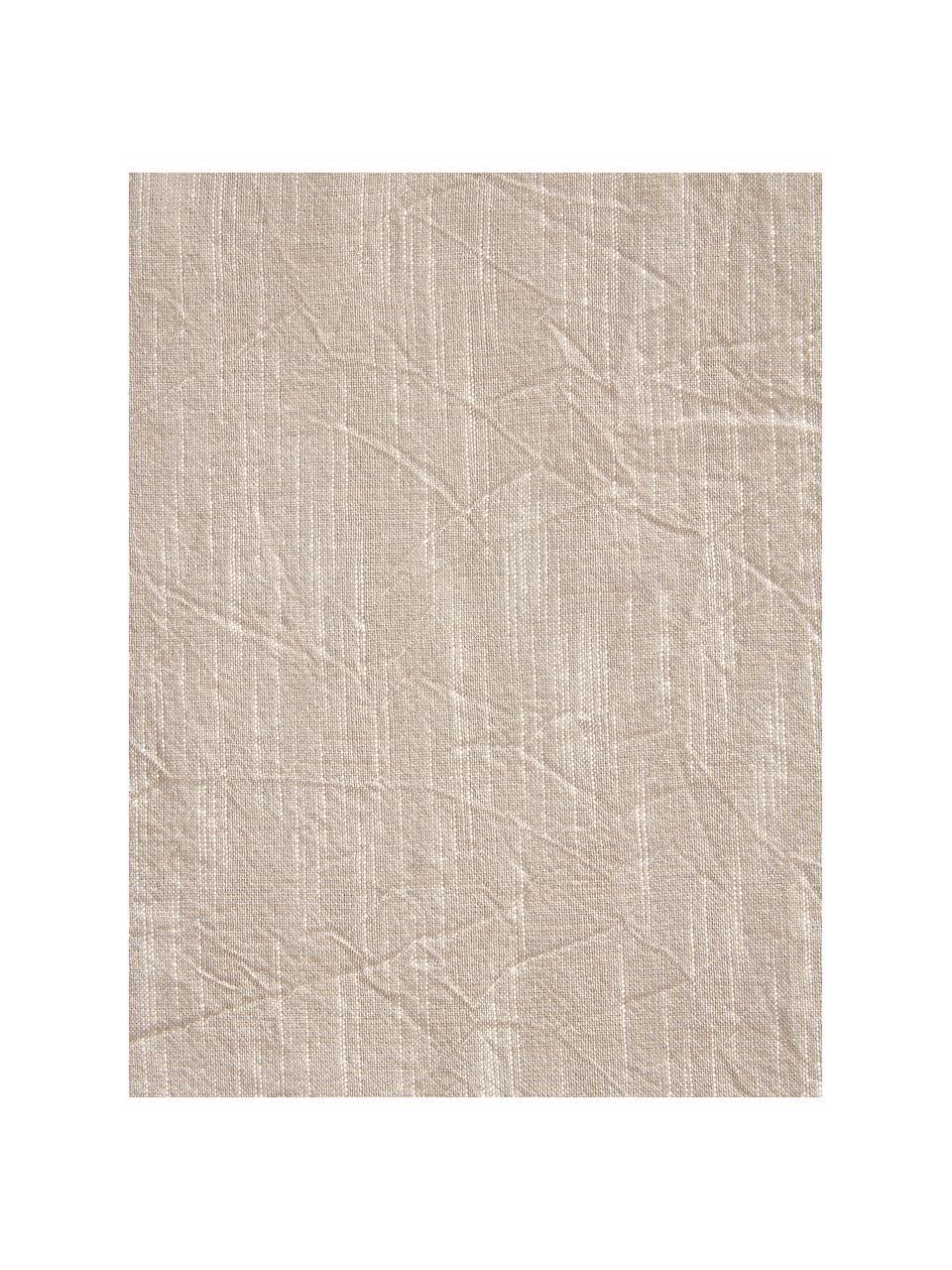 Katoenen tafelkleed Ivory met franjes, 100% katoen, Beige, Voor 6 - 10 personen (B 145 x L 250 cm)