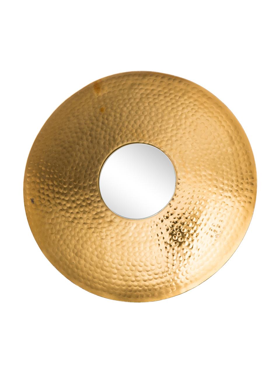 Rundes Wandspiegel-Set Eyes, 3-tlg., Rahmen: Aluminium, gehämmert und , Spiegelfläche: Spiegelglas, Goldfarben, Set mit verschiedenen Größen