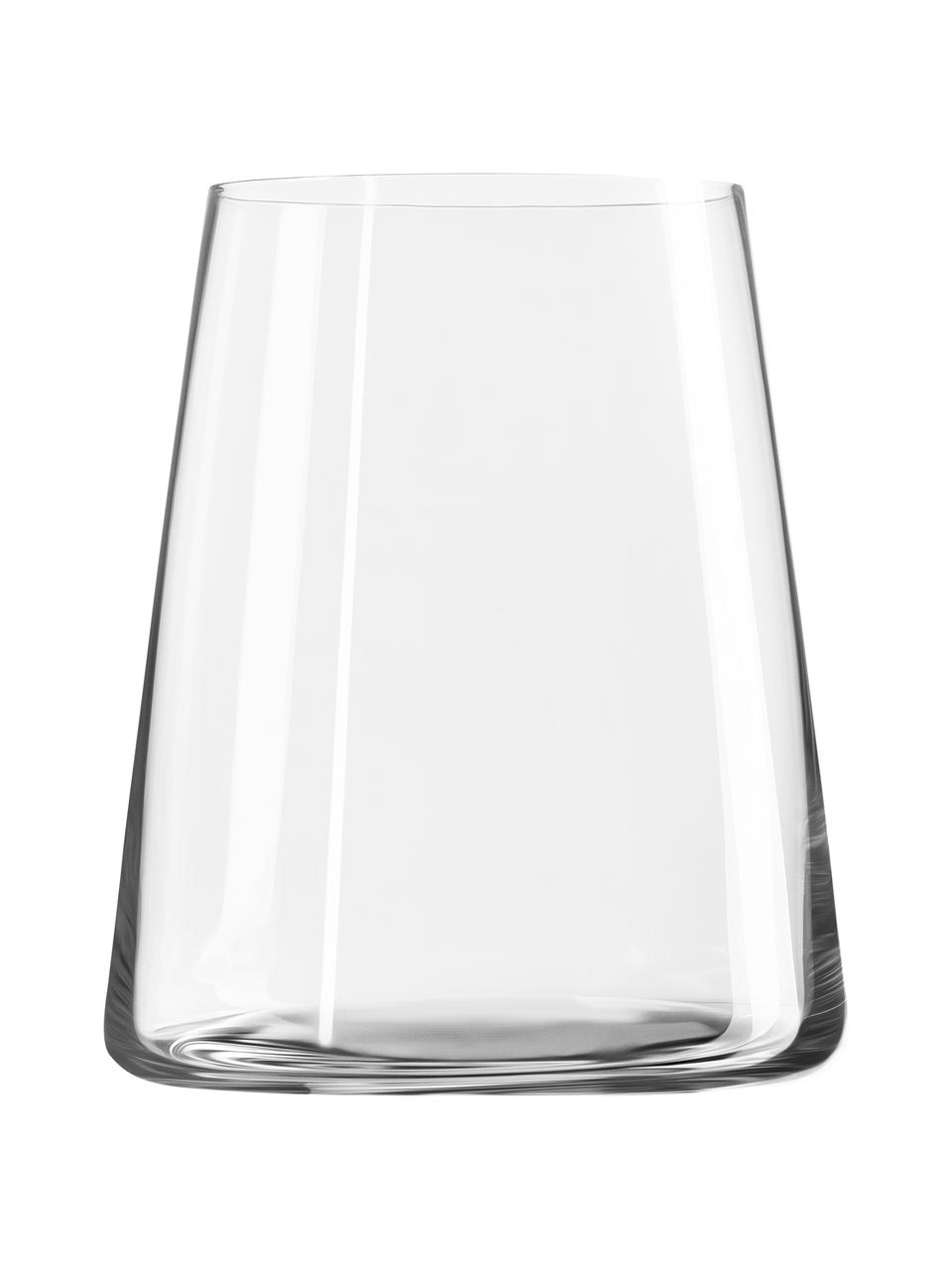 Bicchieri in cristallo a forma di cono Power 6 pz, Cristallo, Trasparente, Ø 9 x Alt. 10 cm, 380 ml