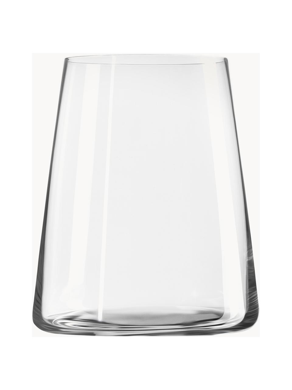 Krištáľové poháre v tvare kužeľa Power, 6 ks, Krištáľové sklo, Priehľadná, Ø 9 x V 10 cm, 380 ml