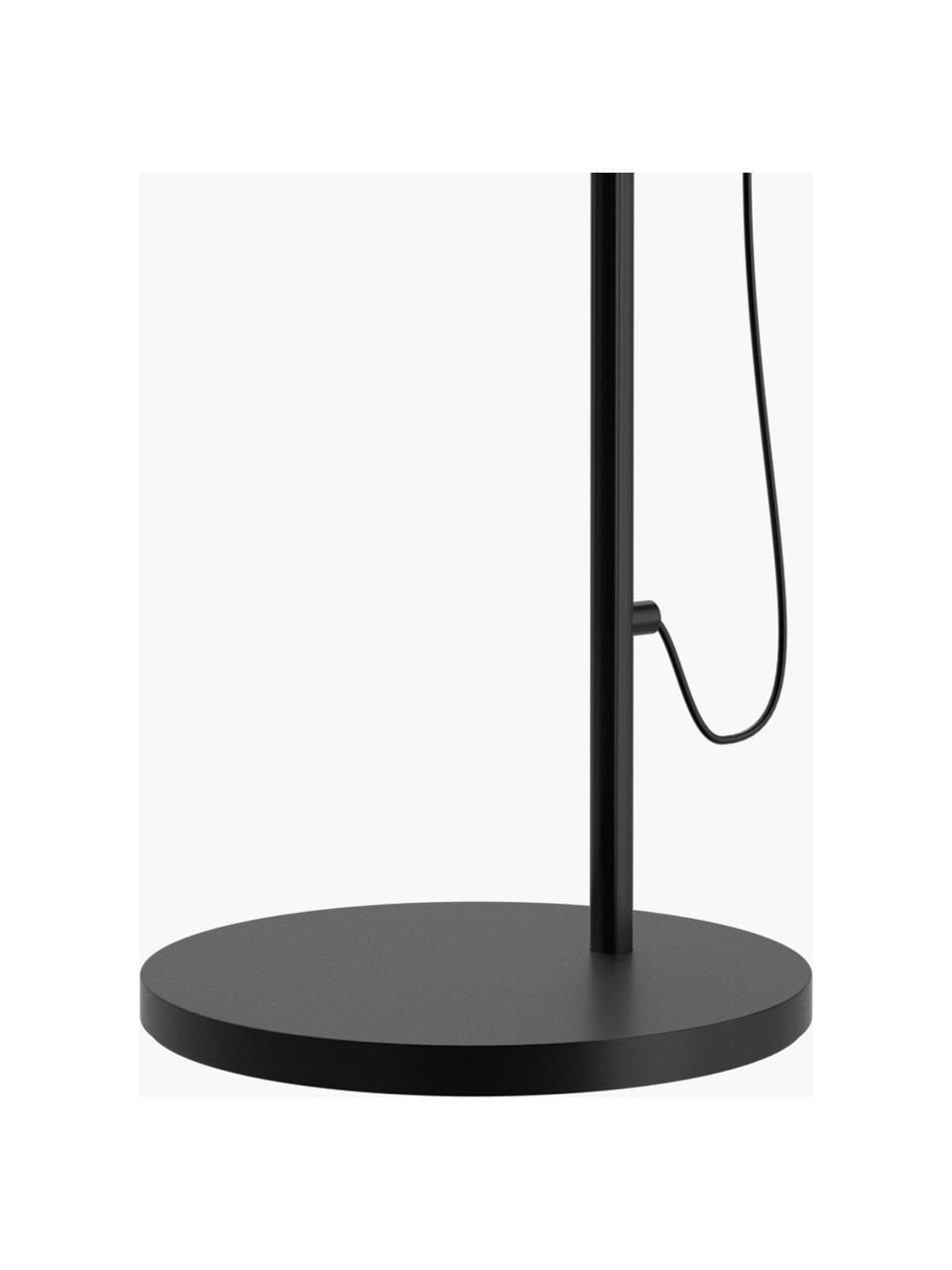 Lámpara de mesa grande LED regulable con temporizador Yuh, Estructura: latón pintado, Cable: plástico, Negro, Ø 20 x Al 61 cm