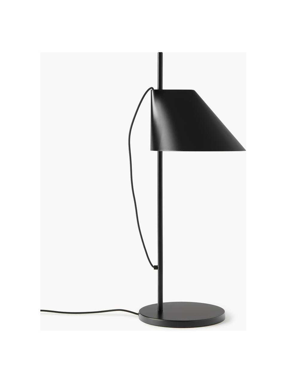 Lampa stołowa LED z funkcją przyciemniania Yuh, Stelaż: mosiądz lakierowany, Czarny, Ø 20 x 61 cm