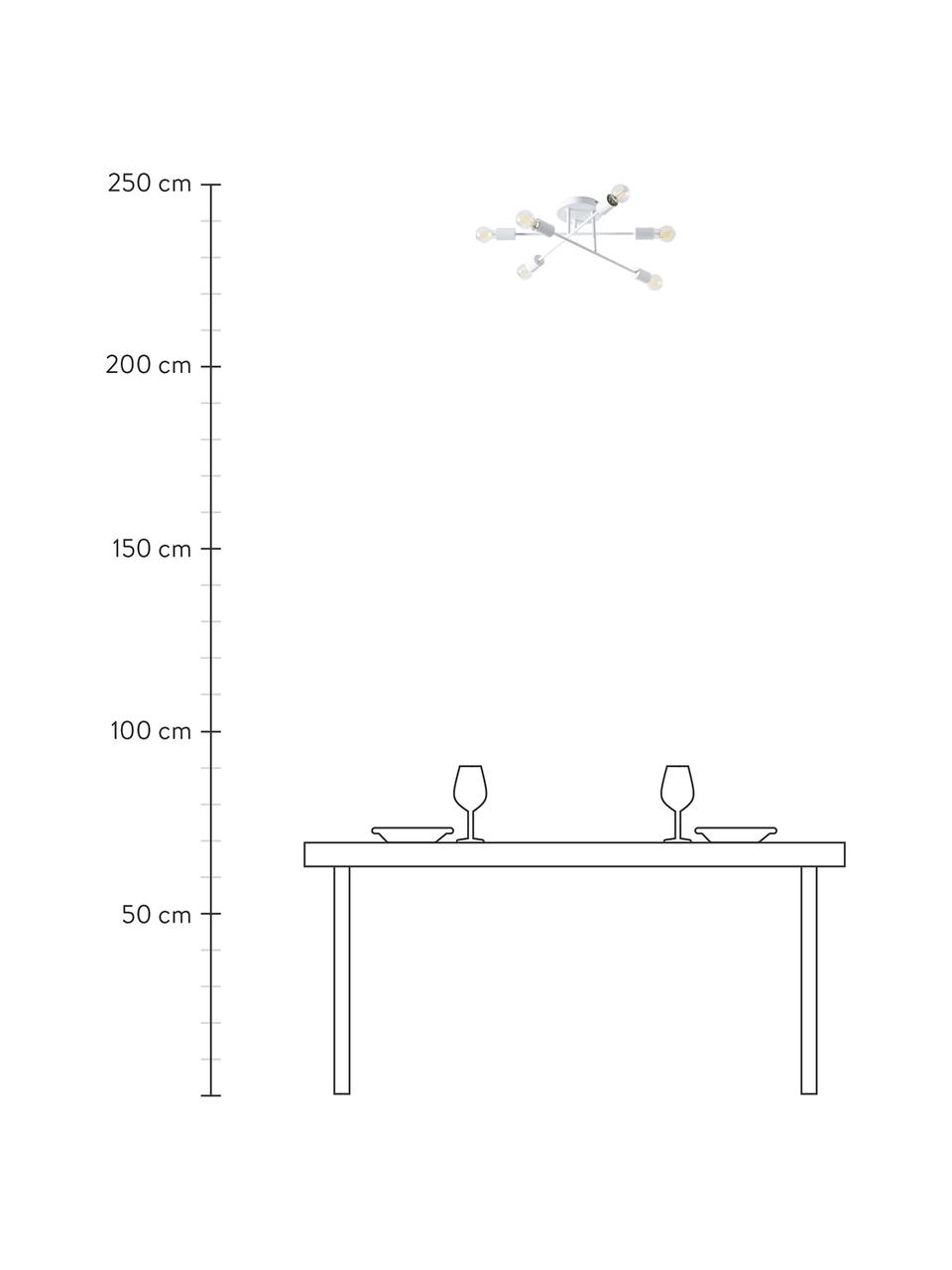Stropní svítidlo Venja, Kov s práškovým nástřikem, Bílá, Š 55 cm, V 20 cm