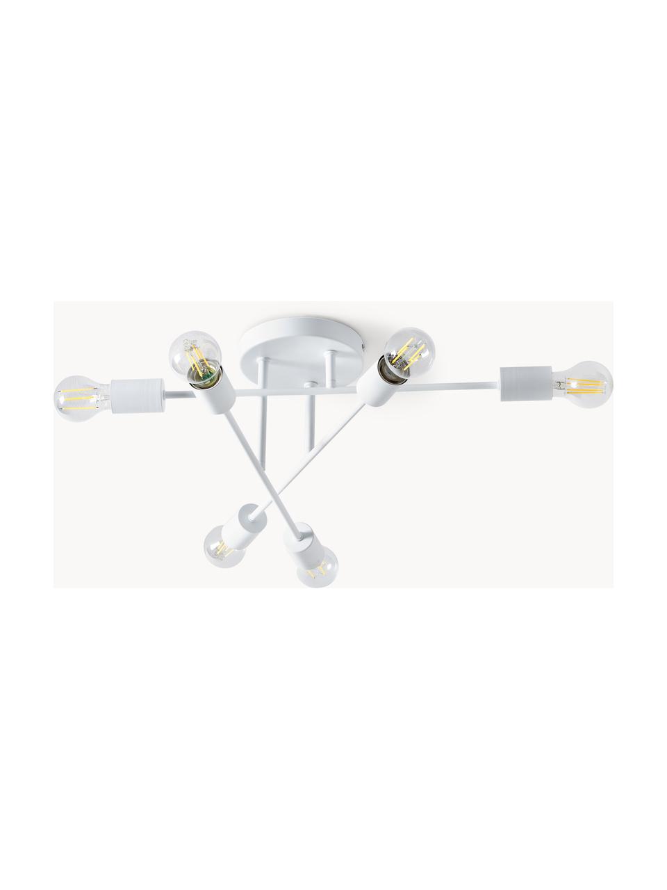 Lampada da soffitto Venja, Metallo verniciato a polvere, Bianco, Ø 55 x Alt. 20 cm