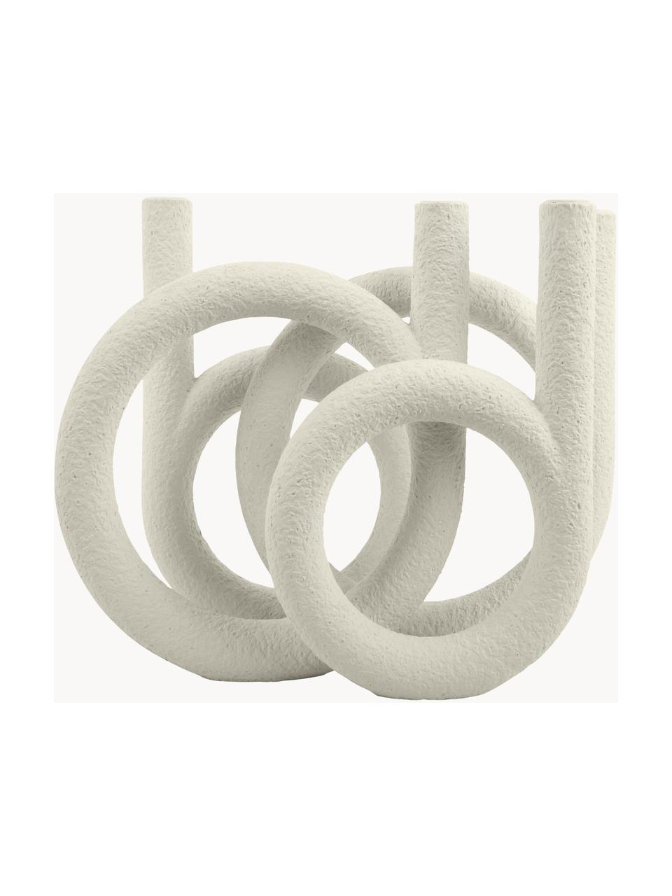 Candelabro grande Ring, Plastica, Bianco, Larg. 38 x Alt. 30 cm