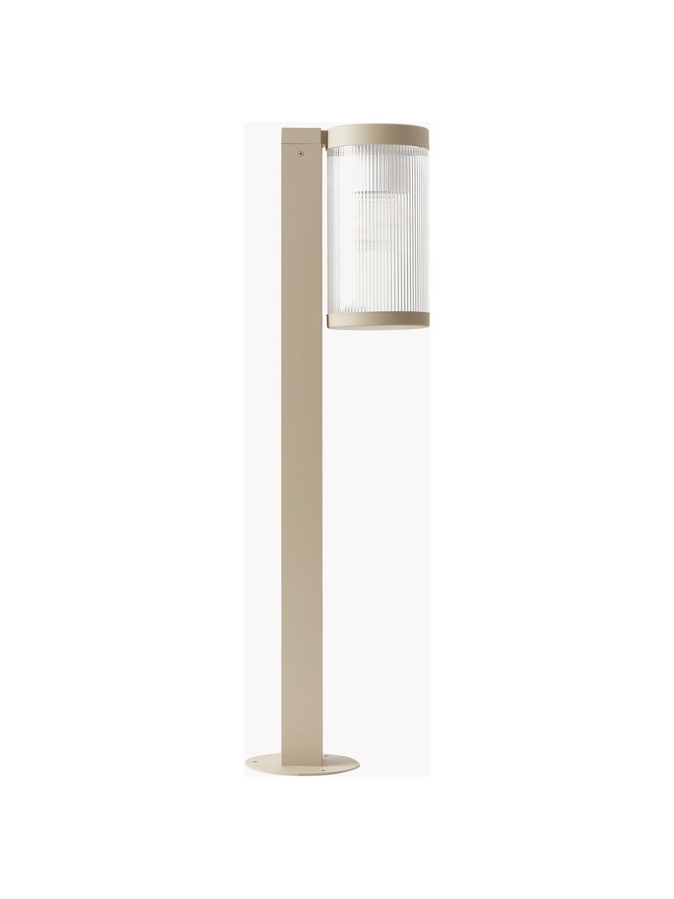 Dimbare outdoor vloerlamp Coupar, Diffuser: kunststof, Beige, Ø 14 x H 80 cm
