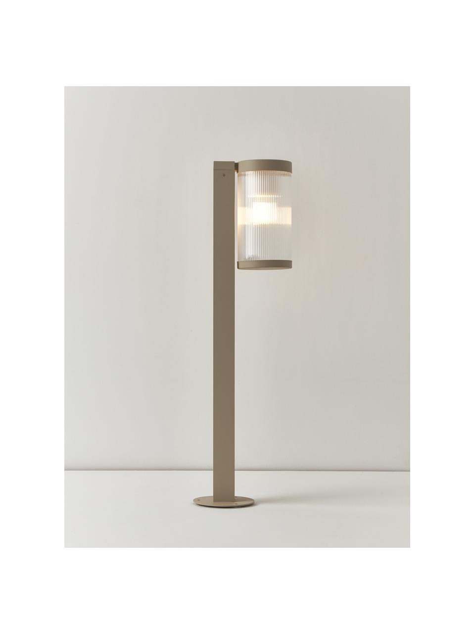 Dimbare outdoor vloerlamp Coupar, Diffuser: kunststof, Beige, Ø 14 x H 80 cm