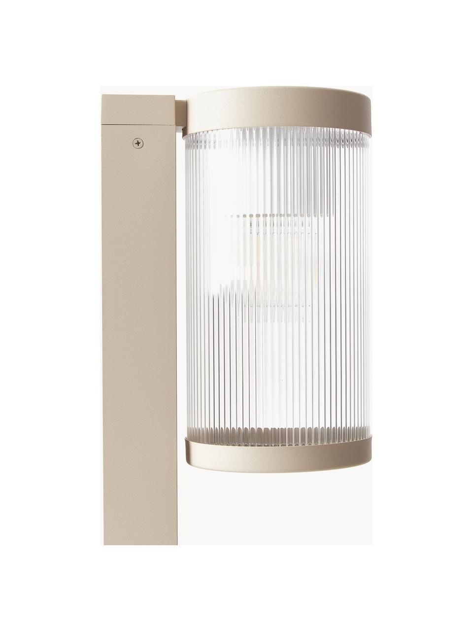 Stmievateľná exteriérová stojacia lampa Coupar, Béžová, Ø 14 x V 80 cm