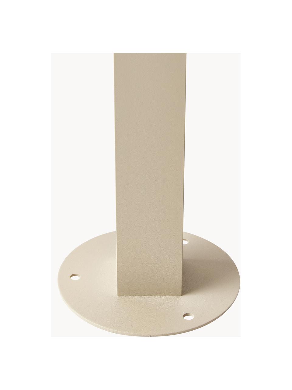 Lámpara de pie regulable para exterior Coupar, Estructura: aluminio recubierto, Beige, Ø 14 x Al 80 cm