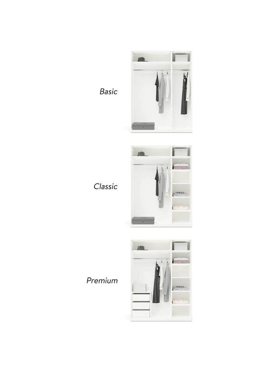 Armario modular Charlotte, 3 puertas (150 cm), diferentes variantes, Estructura: aglomerado revestido de m, Beige, An 150 x Al 200 cm, interior Basic