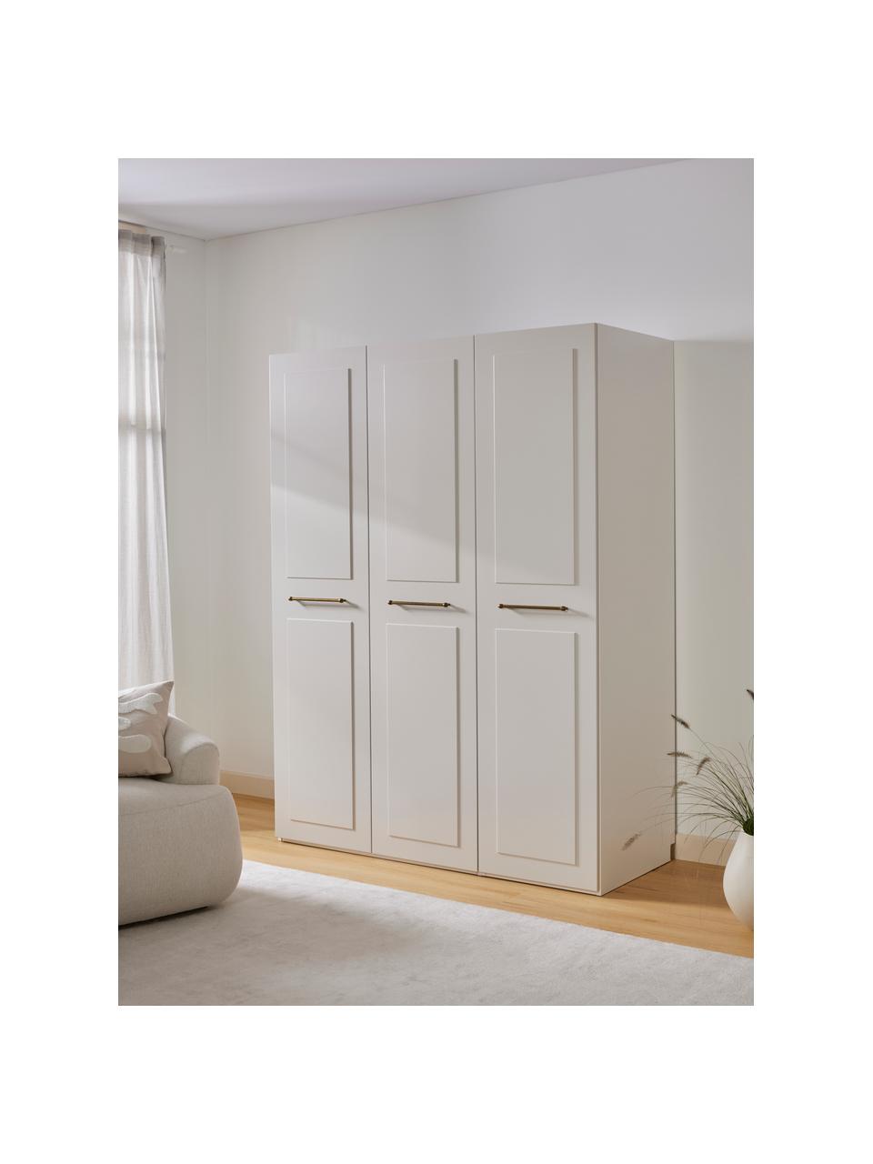 Modulaire draaideurkast Charlotte, 150 cm breed, meerdere varianten, Frame: spaanplaat, FSC-gecertifi, Beige, Basis interieur, hoogte 200 cm