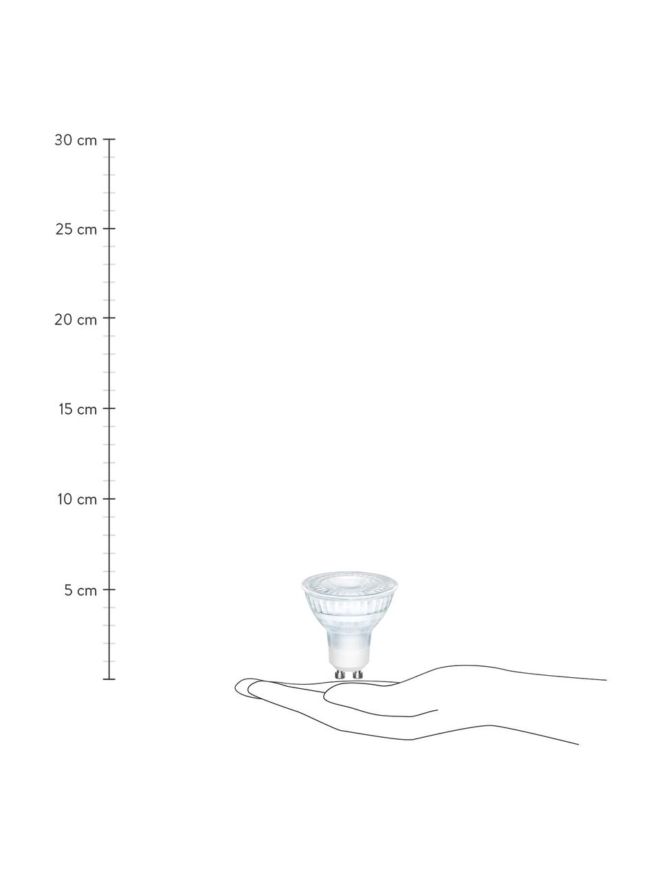 GU10 Leuchtmittel, dimmbar, warmweiß, 3 Stück, Leuchtmittelschirm: Glas, Leuchtmittelfassung: Aluminium, Transparent, Ø 5 x H 6 cm, 3 Stück