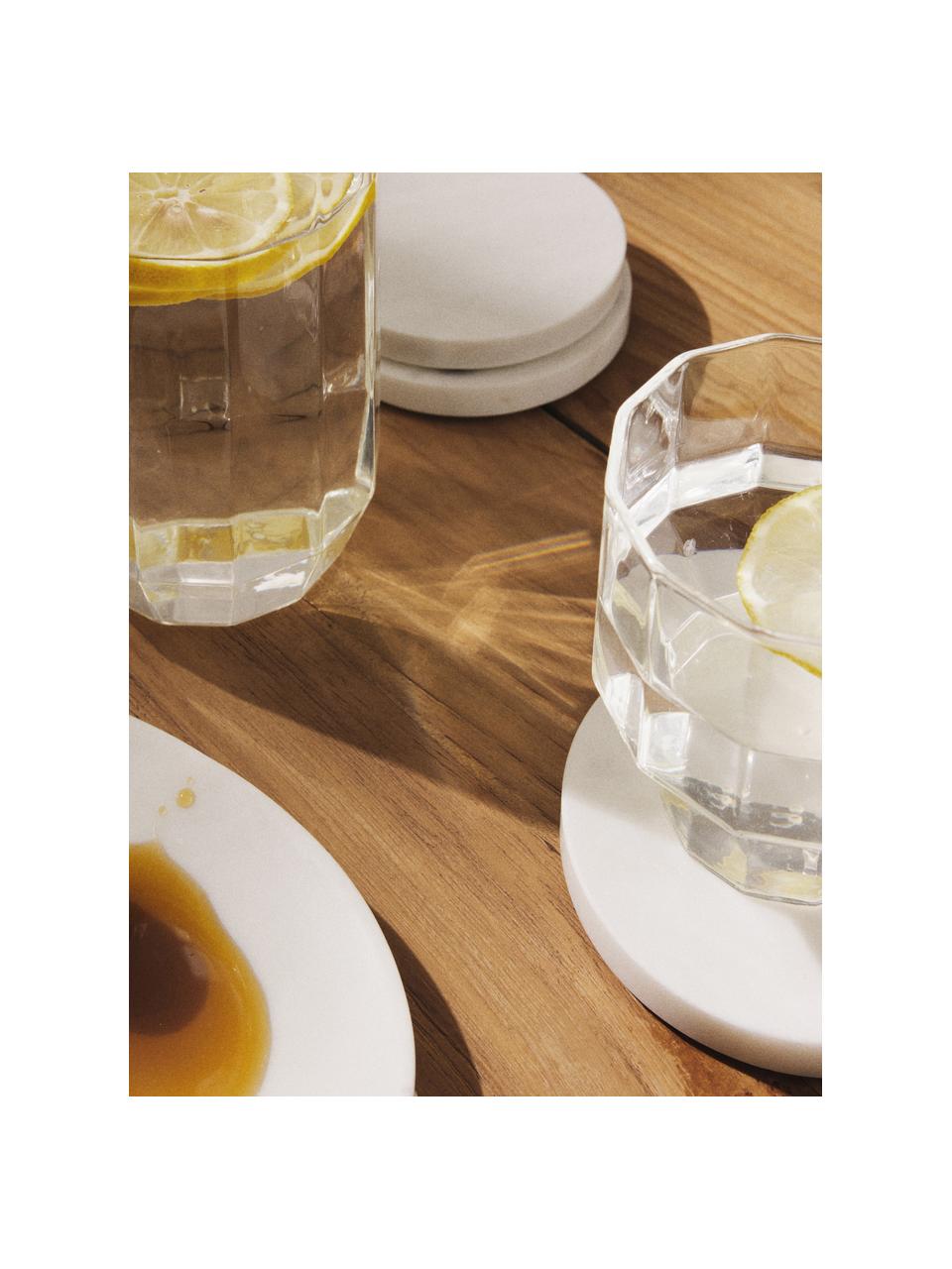 Bicchieri in vetro soffiato Angoli 4 pz, Vetro borosilicato, Trasparente, Ø 9 x Alt. 9 cm, 360 ml