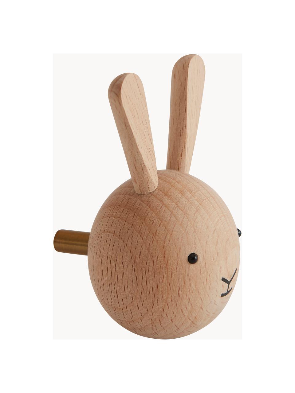 Colgador de pared Rabbit, Madera de haya, Madera de haya, An 5 x Al 8 cm