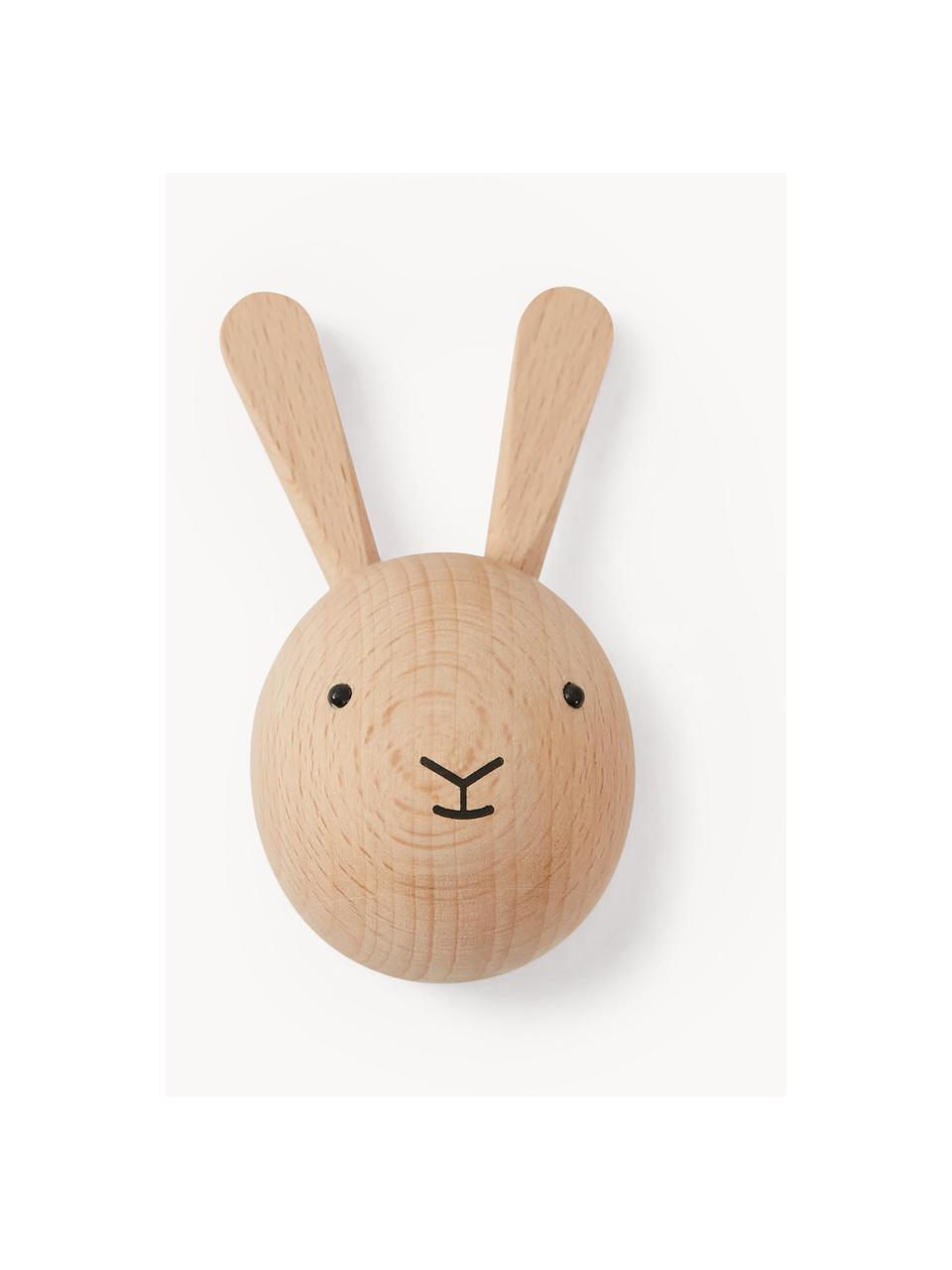 Wandhaken Rabbit aus Buchenholz, Buchenholz, Buchenholz, B 5 x H 8 cm