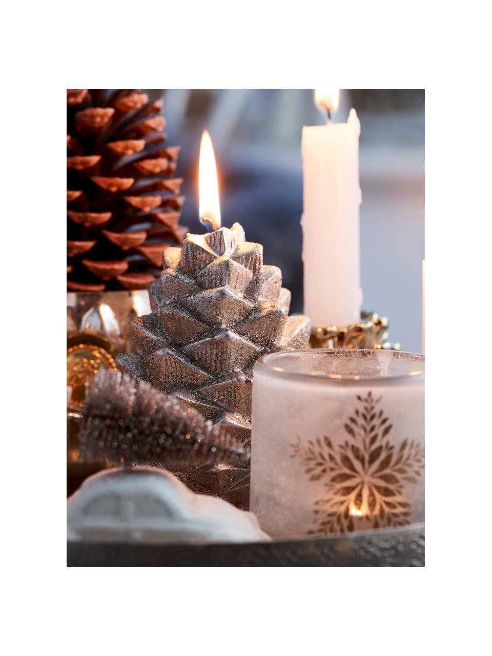 Svíčka ve tvaru borovicové šišky Nordic Pine, Parafínový vosk, Zlatá, Ø 7 cm, V 10 cm