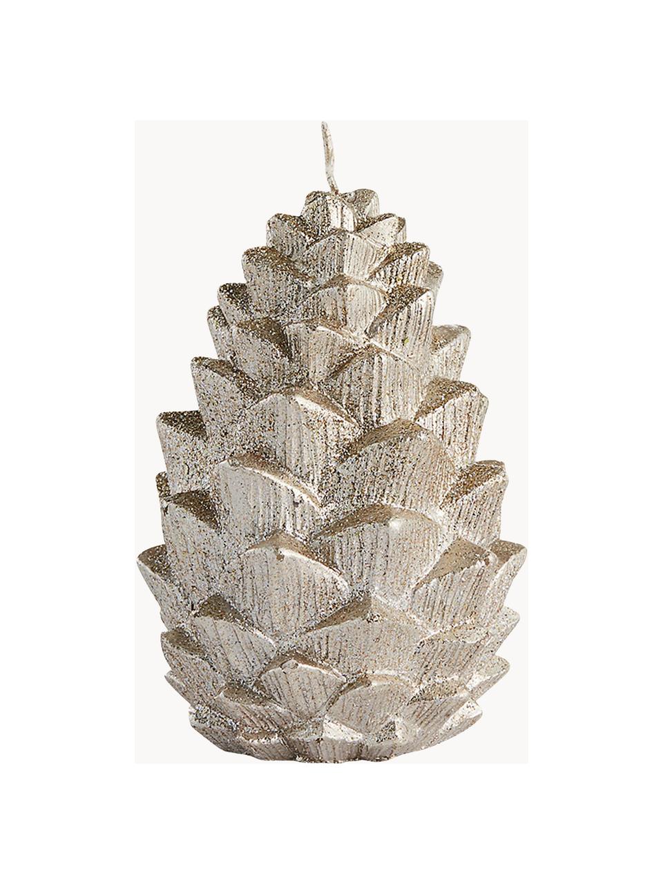 Vela de cera Nordic Pine, Parafina, Dorado, Ø 7 x Al 10 cm