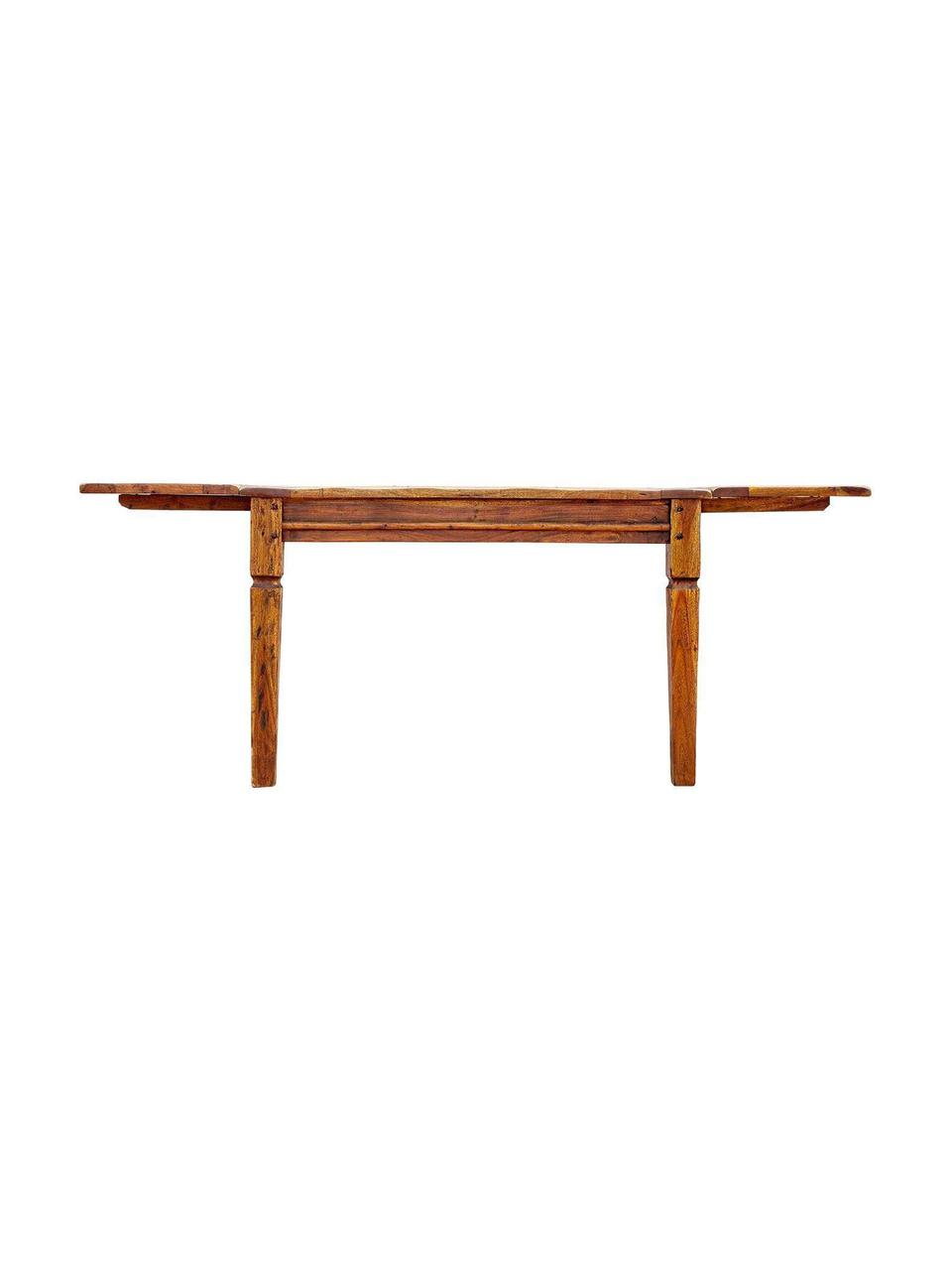 Mesa de comedor extensible Chateaux, Estructura: madera de abedul, Marrón, An 120 x F 90 cm