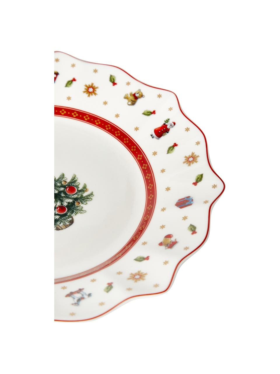 Porcelánové snídaňové talíře Toy's Delight, 2 ks, Prémiový porcelán, Červená, bílá, se vzorem, Ø 24 cm