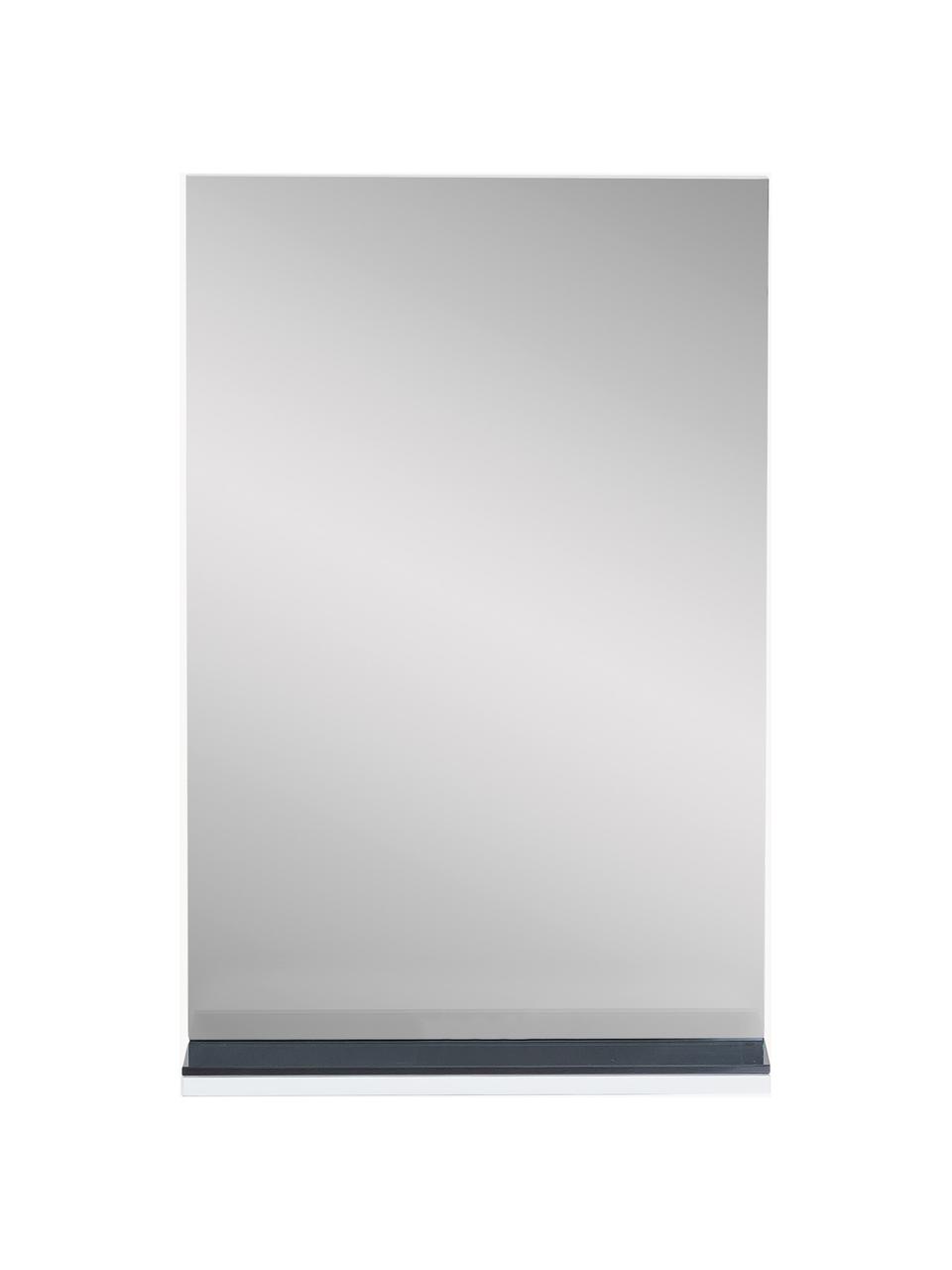 Wandspiegel Rosalie mit Ablagefläche, Rückseite: Spanplatte, Spiegelfläche: Spiegelglas, Schwarz, B 50 x H 79 cm