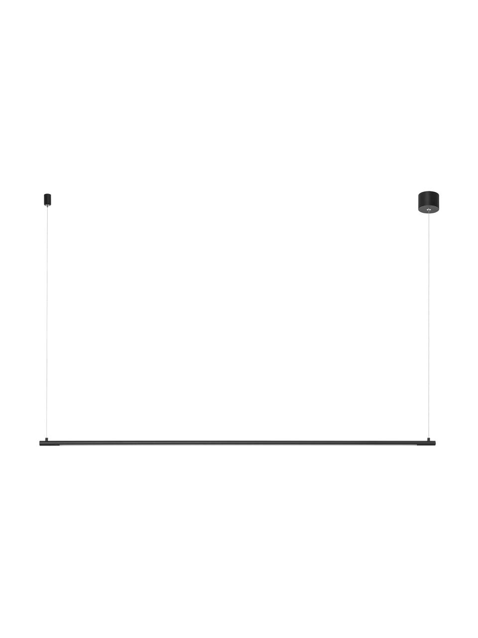 Grande suspension LED moderne Elettra, Noir, larg. 120 x haut. 2 cm