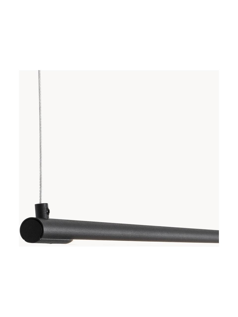 Grande suspension LED moderne Elettra, Noir, larg. 120 x haut. 2 cm