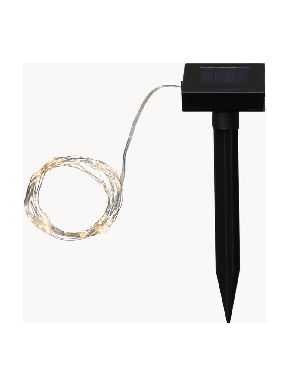 Solar-Lichterkette Drop, Lampenschirm: Kunststoff, Weiß, L 500 cm
