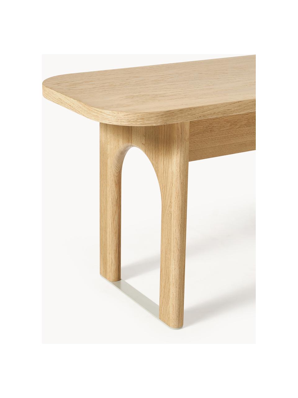 Banc Apollo, Bois de chêne, noir laqué, larg. 200 x prof. 37 cm