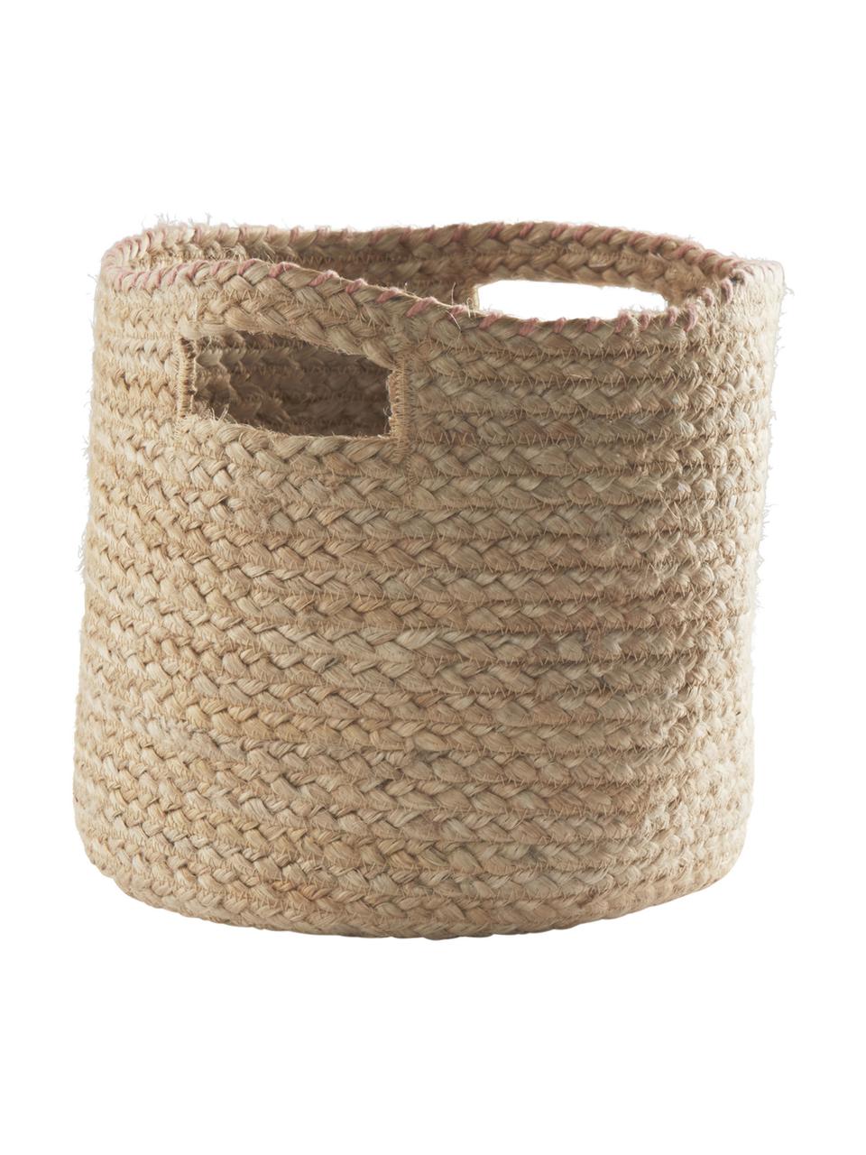 Aufbewahrungskorb Braid, Jute, Baumwolle, Beige, Ø 25 x H 25 cm