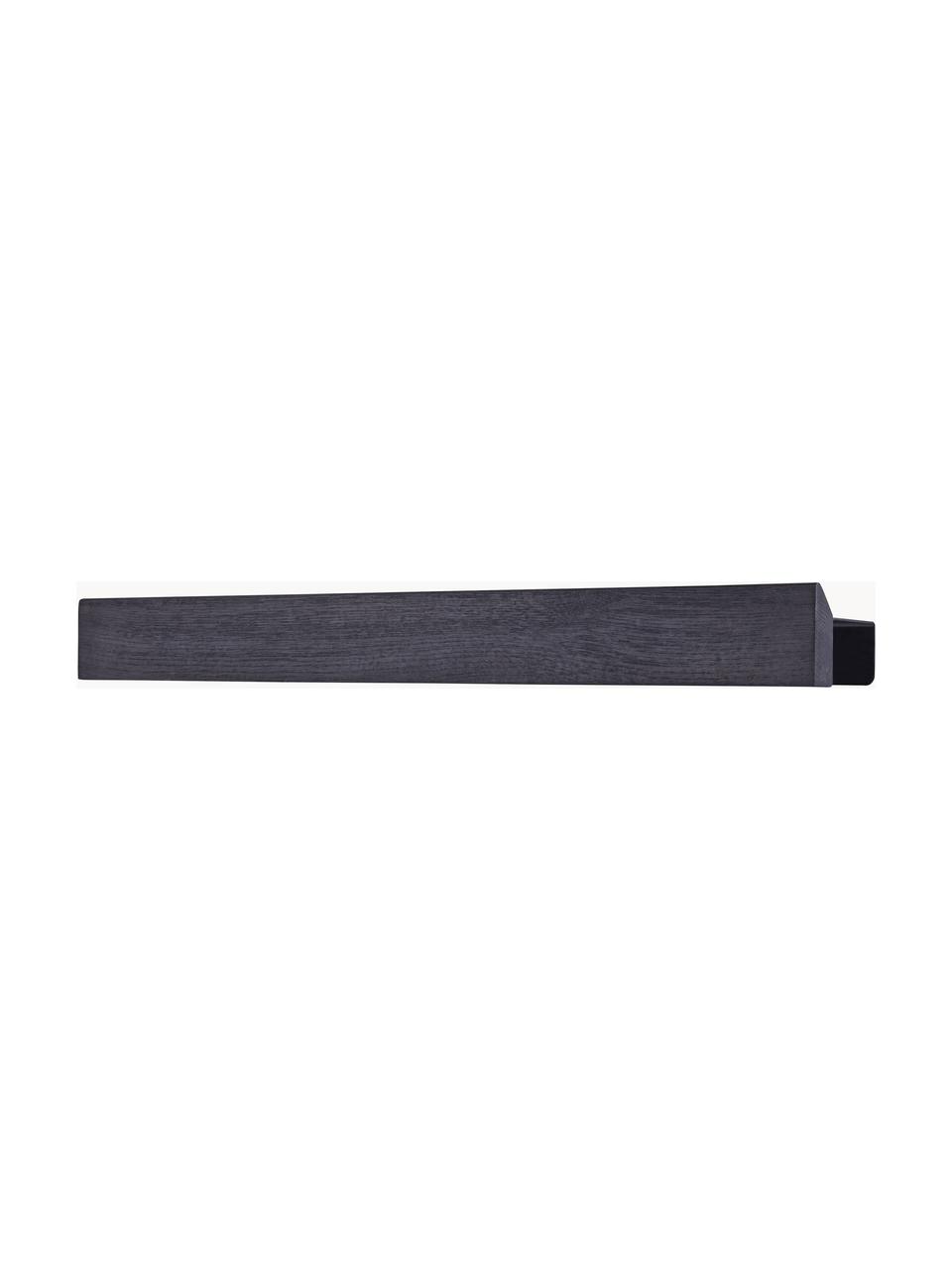 Colgador magnético Flex, Barra: madera de roble, Anclaje: acero recubierto, Negro, An 60 x Al 6 cm