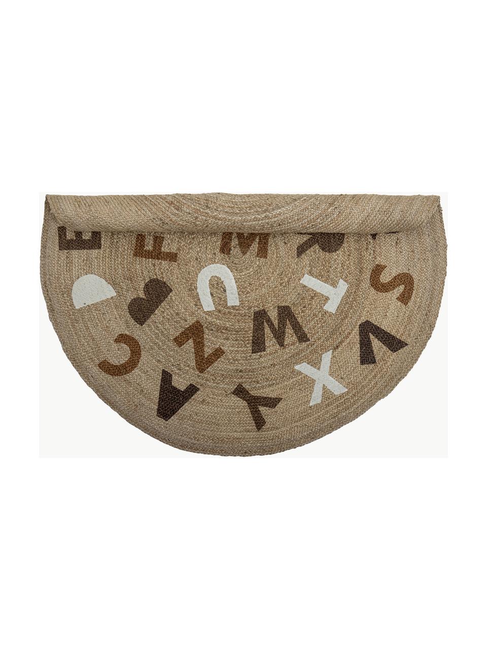 Runder Kinderteppich Dinne aus Jute, 100 % Jute, Brauntöne, Ø 130 cm (Grösse M)