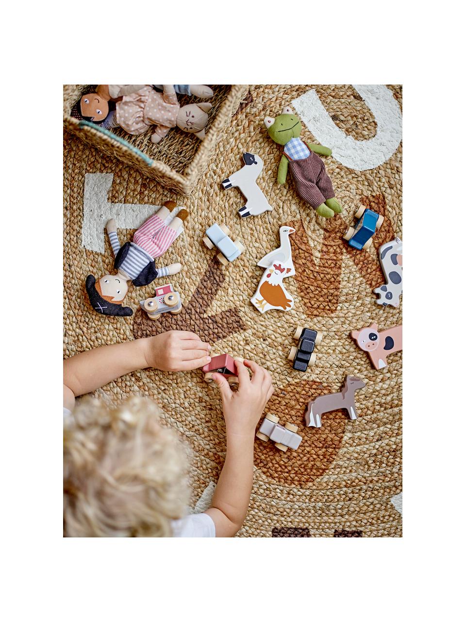 Runder Kinderteppich Dinne aus Jute, 100 % Jute, Brauntöne, Ø 130 cm (Grösse M)