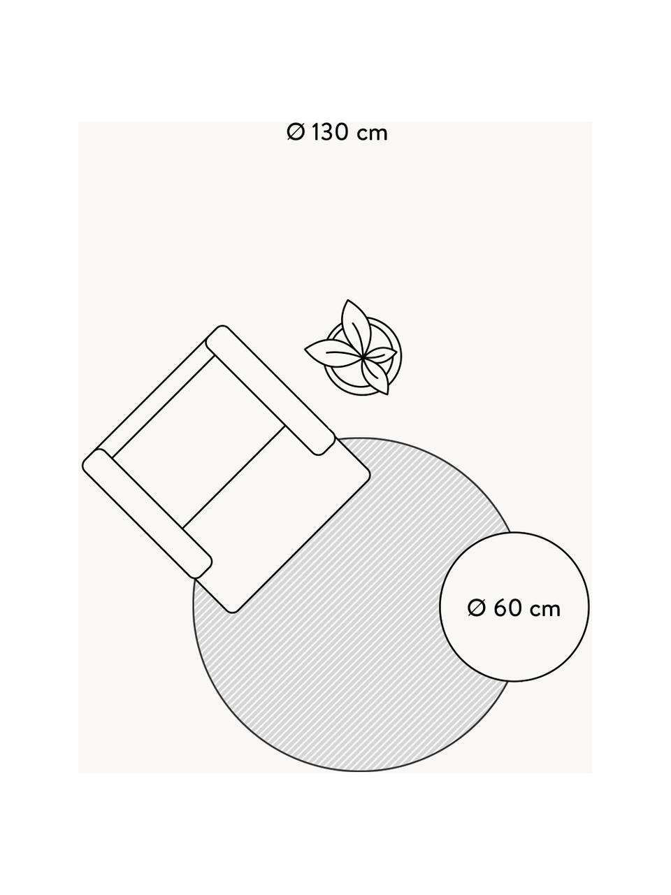 Tappeto rotondo per bambini in iuta Dinne, 100% iuta, Tonalità marroni, Ø 130 cm (taglia M)