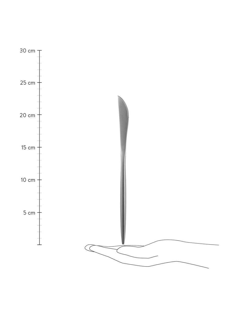 Set 24 posate argentate opache in acciaio inossidabile per 6 persone Faina, Acciaio inossidabile 18/0, rivestito, Acciaio inossidabile, Set in varie misure