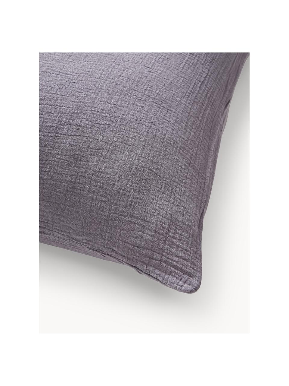 Musselin-Kopfkissenbezug Odile, Webart: Musselin Fadendichte 200 , Lavendel, B 40 x L 80 cm
