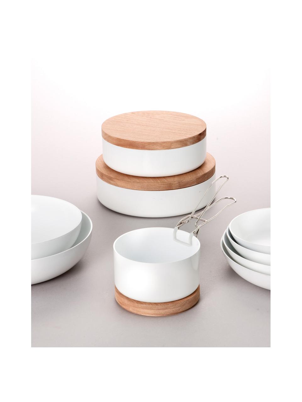 Casseruola con rivestimento antiaderente ABCT, varie misure, Alluminio rivestito, Bianco, Ø 24 x Alt. 7 cm, 3 l