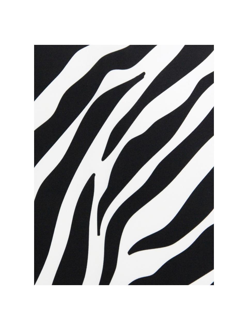 Dwustronna poszewka na poduszkę Zebra Pattern, 100% poliester, Biały, czarny, S 45 x D 45 cm