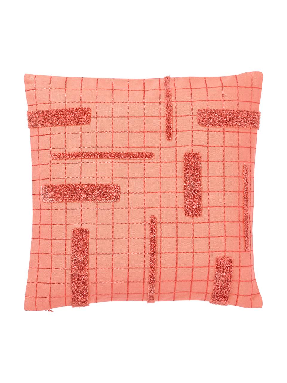 Poszewka na poduszkę Wade, 100% bawełna, Koralowy, S 40 x D 40 cm
