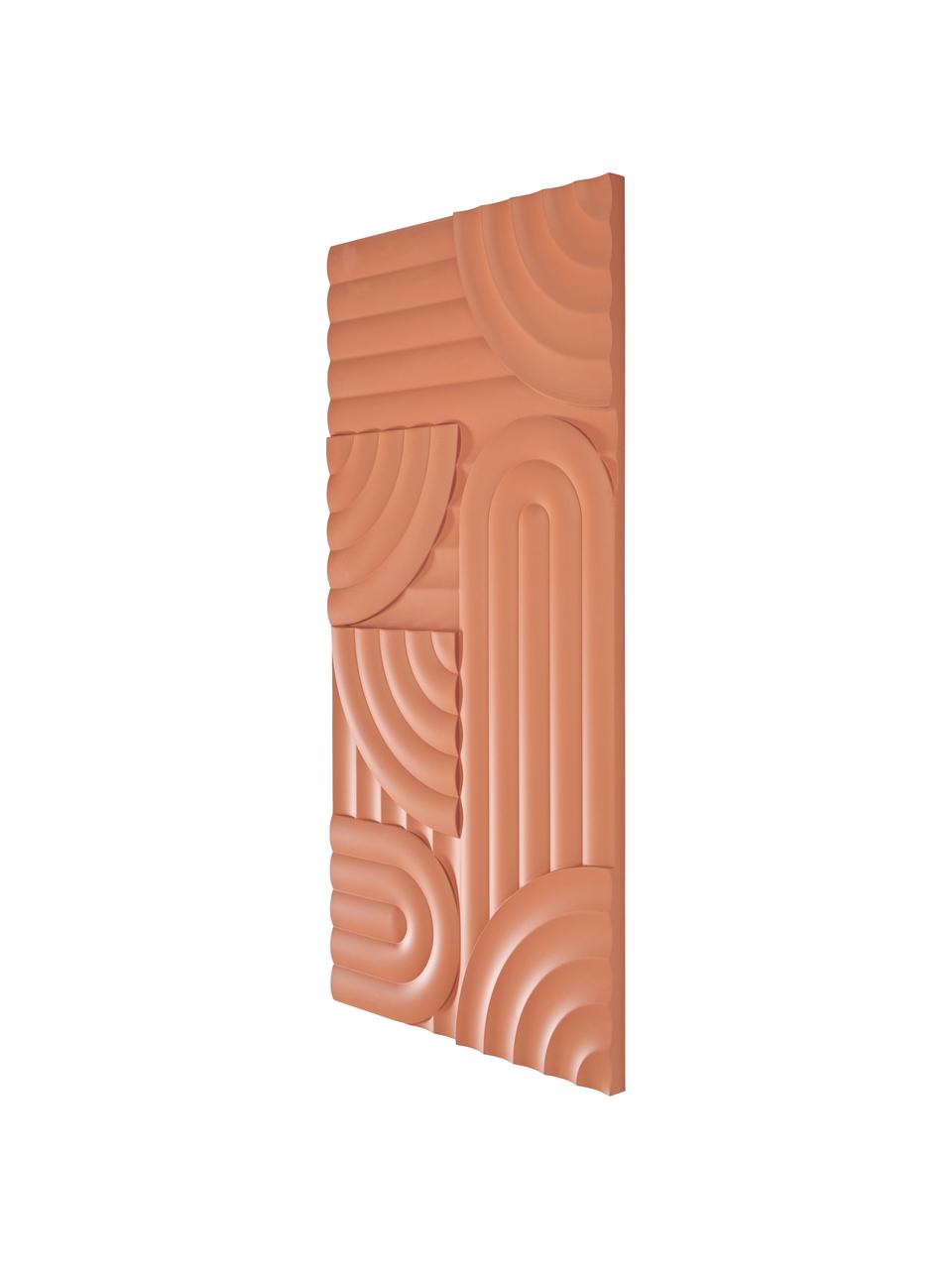Decoración de pared Massimo, Tablero de fibras de densidad media (MDF), Terracota, An 120 x Al 60 cm