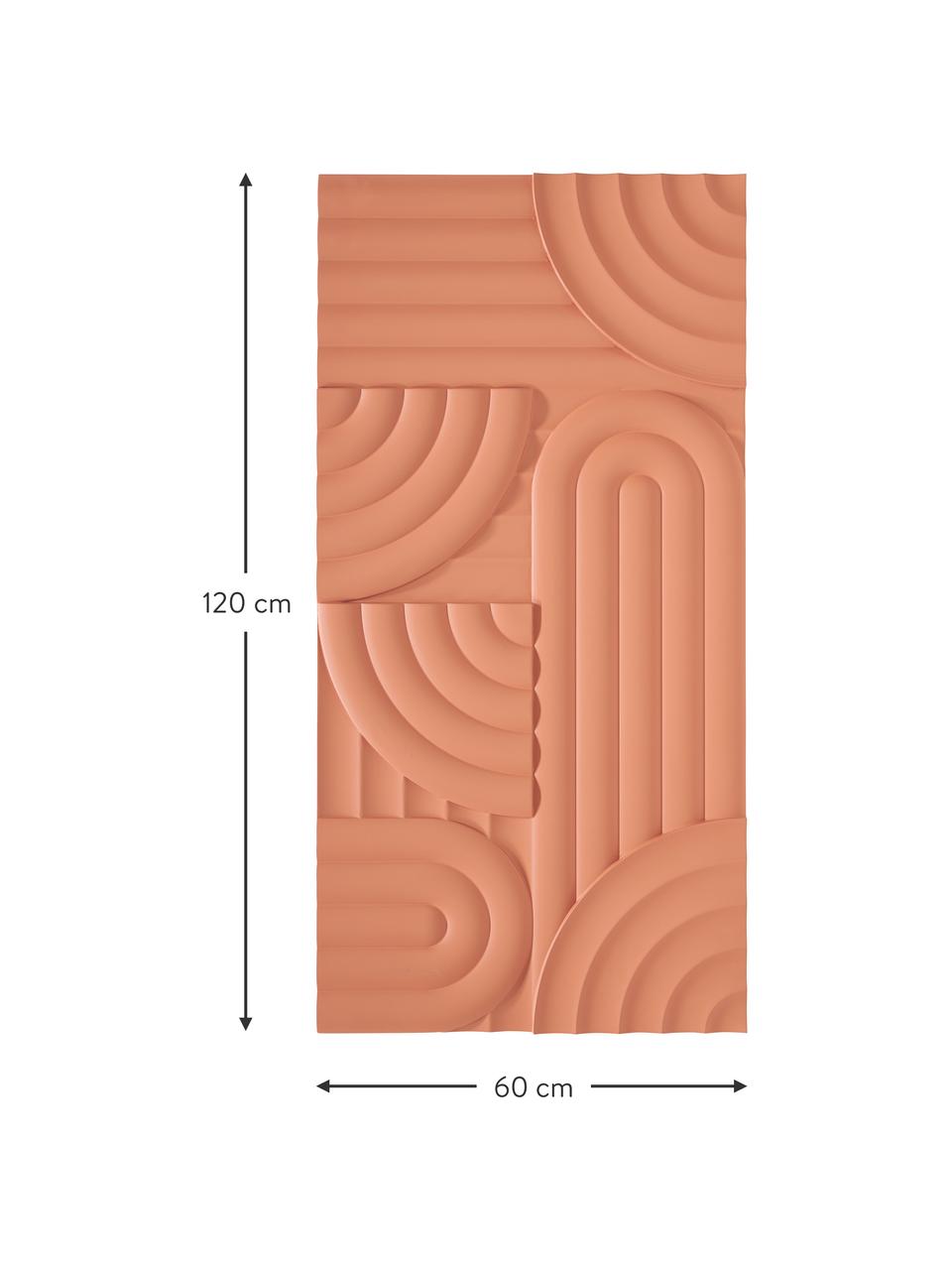 Dekoracja ścienna Massimo, Płyta pilśniowa (MDF), Terakota, S 120 x W 60 cm