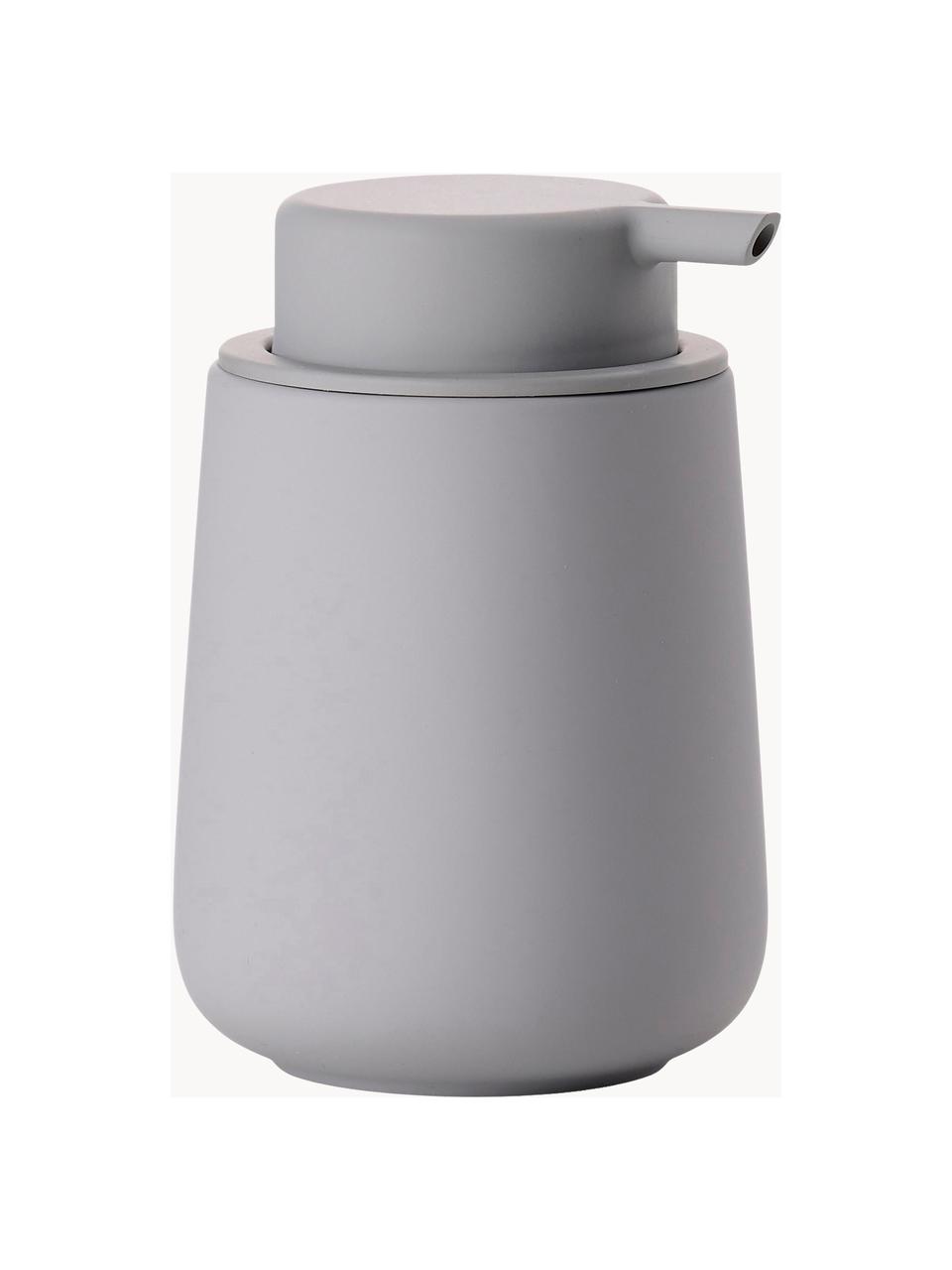 Dispenser sapone in porcellana Nova One, Contenitore: porcellana, Grigio, Ø 8 x Alt. 12 cm