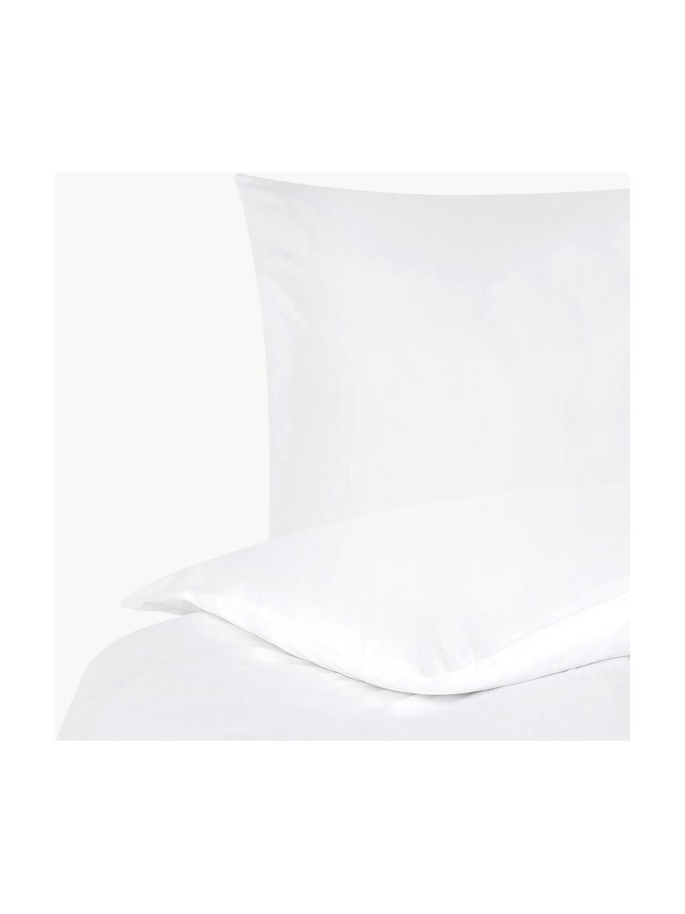 Baumwollsatin-Bettdeckenbezug Comfort in Weiss, Webart: Satin, leicht glänzend Fa, Weiss, B 200 x L 210 cm