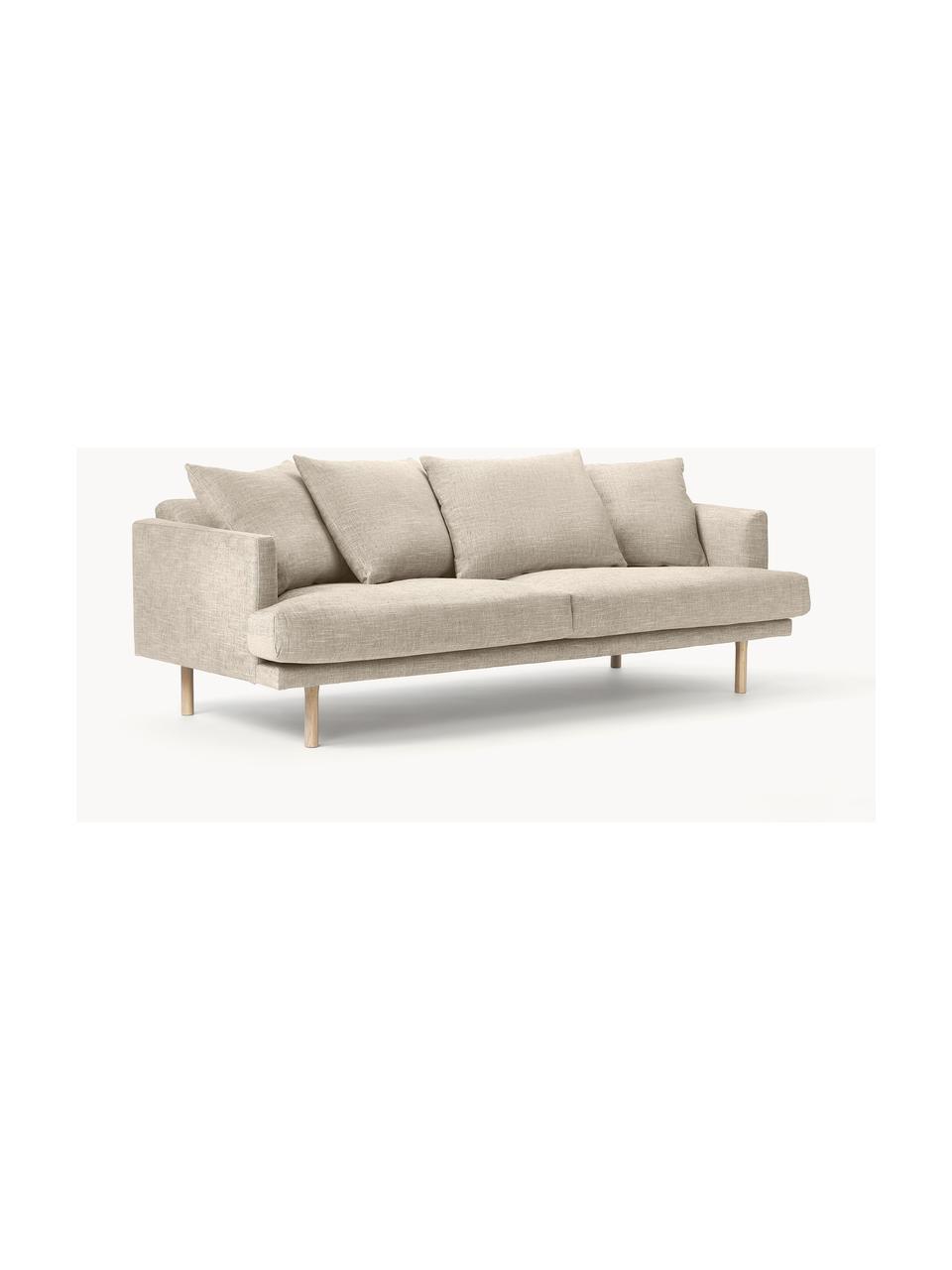 Sofa Adrian (3-Sitzer), Bezug: 47 % Viskose, 23 % Baumwo, Gestell: Sperrholz, Webstoff Beige, B 214 x T 95 cm