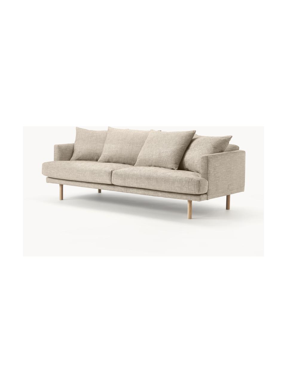 Sofa Adrian (3-Sitzer), Bezug: 47 % Viskose, 23 % Baumwo, Gestell: Sperrholz, Webstoff Beige, B 214 x T 95 cm