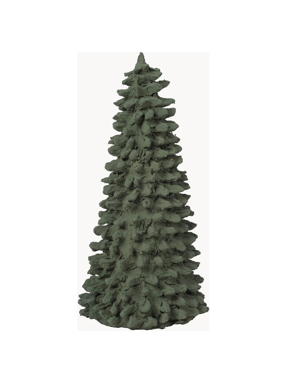 Sapin décoratif Pulp, haut. 30 cm, Pâte de coton, Vert foncé, Ø 13 x haut. 30 cm