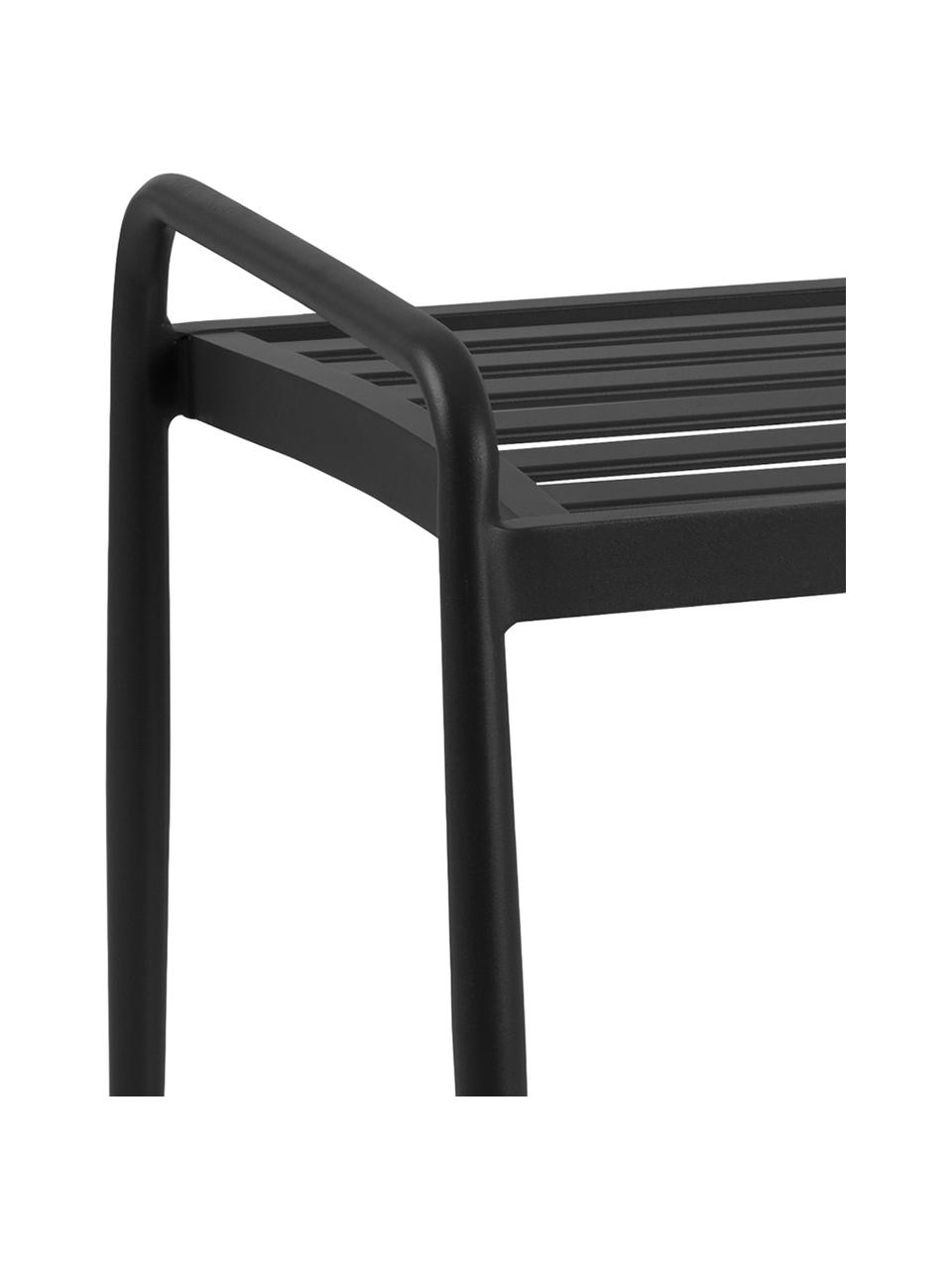 Banc en aluminium Sonnac, Noir, mat